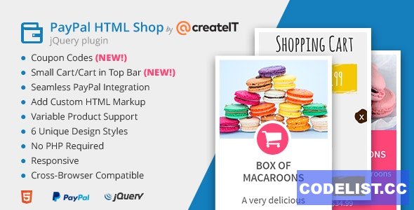 jQuery Paypal HTML Shop v1.7