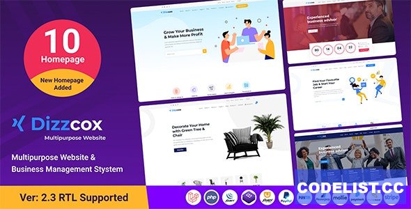 Dizzcox v2.3 – Multipurpose Website & Business Management System CMS – nulled
