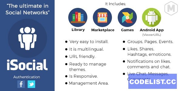 iSocial v1.5.5 – Social Network Platform