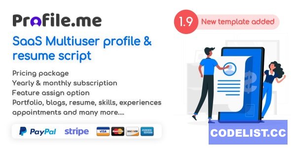 Profile.me v1.9 – Saas Multiuser Profile & Resume Script – nulled