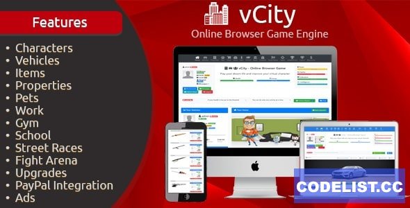 vCity v2.2.1 – Online Browser Game Platform