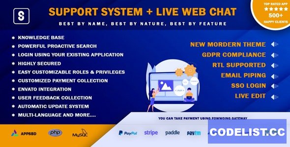 Best Support System v3.2.0 – Live Web Chat & Client Desk & Ticket Help Centre – nulled